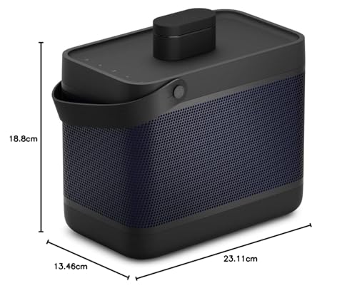 Bang & Olufsen Beolit 20 Potente Altavoz Bluetooth Inalámbrico Portátil para Uso en Casa y Exteriores con Sonido de 360 Grados y Cargador Inalámbrico Qi Integrado para Teléfono Black Anthracite