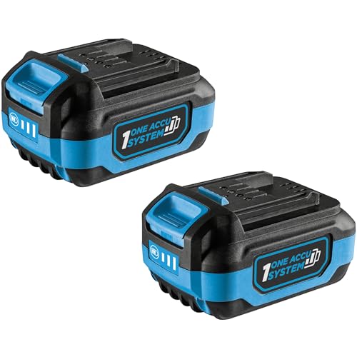 HÖGERT TECHNIK Juego de amoladora angular inalámbrica de 18 V, 125 mm, motor sin escobillas, 8000 RPM, con batería de 4,0 Ah y cargador rápido, protección contra sobrecalentamiento y cortocircuito