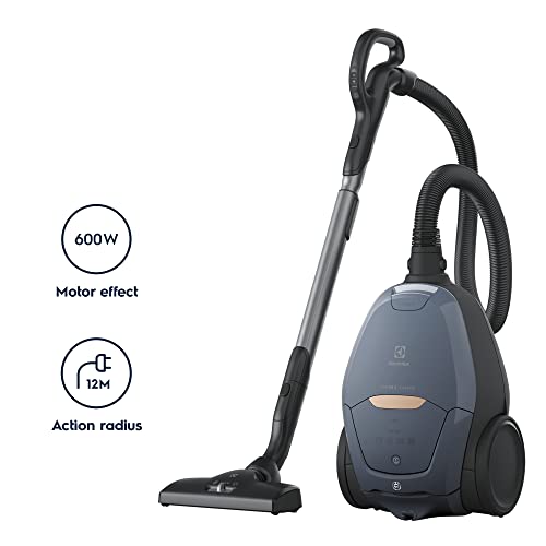 Electrolux PureD8 Pure D8 PD82-8DB-Aspiradora con Bolsa ultrasilenciosa-Regulador automático de Potencia SmartMode y tecnología PureSound-Color Azul, plástico, 600 W, 3.5 Liters, 57 Decibeles