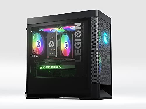 Lenovo Legion T5 Gen 7 - Ordenador de Sobremesa Gaming (Intel Core i7-12700F, 1TB SSD, RAM 16GB, NVIDIA GeForce RTX 3070-8GB, Sin Sistema Operativo) Negro - Teclado QWERTY Español