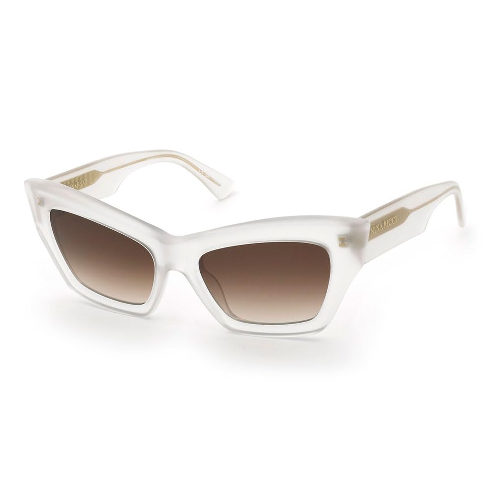 Nina Ricci, SUNGLASSES, SNR434-56-09XL, SHINY OPAL WHITE, Female