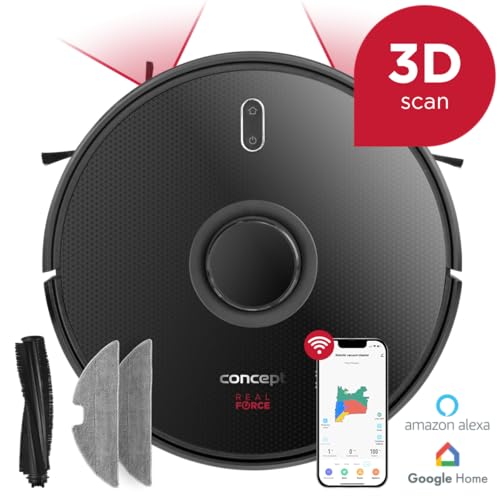 Concept VR3400 Robot Aspirador con fregona 2 en 1 Real Force Laser 3D