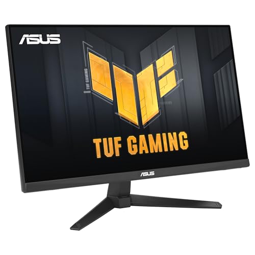 ASUS TUF Gaming VG249QE5A Monitor Gaming de 23.8", Full HD (1920 x 1080), overclocking a 146 Hz, IPS, ELMB Sync, MPRT de 1 ms, Altavoces estéreo, Variable Overdrive, DisplayWidget Center