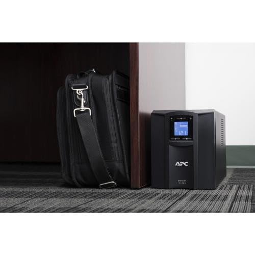 Schneider Electric SMC1000IC SAI Inteligente UPS C de APC de 1000 VA, LCD, 230V con SmartConnect, 43.9cm x 21.9cm x 17.1cm, Negro