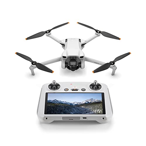 DJI Mini 3 (DJI RC) – Dron Mini con Mando a distancia y cámara, ligero y plegable con vídeo 4K HDR, 38 min de tiempo de vuelo, Grabación vertical y funciones inteligentes, C0