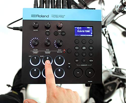 Módulo de disparador profesional Roland TM-6 Pro para batería híbrida — 500 sonidos sampleados prémium