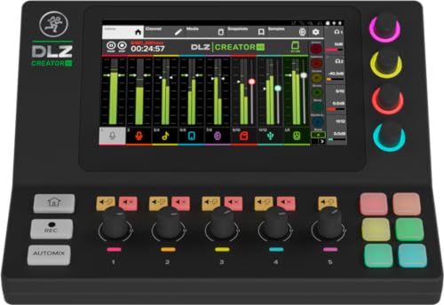MACKIE DLZ Creator XS mezclador digital compacto adaptable para podcasting, streaming y YouTube con modos de usuario, tecnología Mix Agent, AutoMix y previos de micro Onyx80