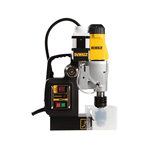 DeWalt DWE1622K-QS Columna electromagnética con taladro morse 1200W 50 mm, Negro y amarillo