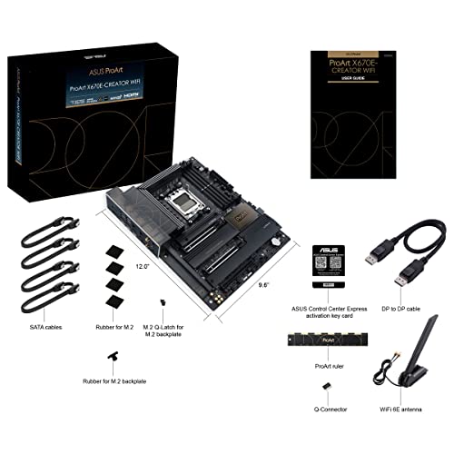 ASUS ProArt X670E-CREATOR WiFi - Placa Base ATX (AMD Ryzen AM5, VRM de 16 + 2 Fases, PCIe 5.0, DDR5, USB4, LAN de 10 GB y 2,5 GB, WiFi 6E, 4 Ranuras M.2)