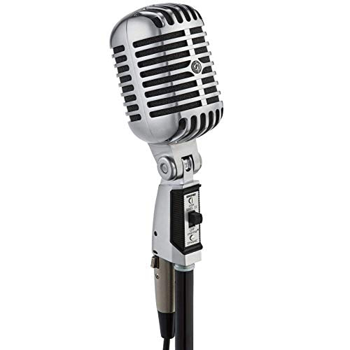 Shure 55sh Series II icónico Unidyne Dynamic Micrófono vocal, micrófono clásico, vintage con patrón polar direccional cardioide para actuaciones en vivo