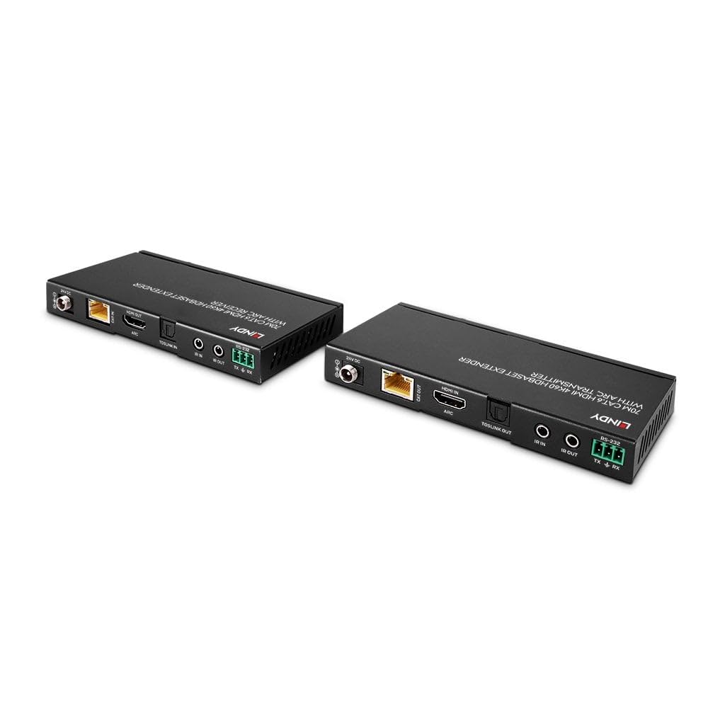 Lindy 38349 Extensor HDMI 4K60, audio, IR y RS-232 Cat.6 HDBaseT con ARC