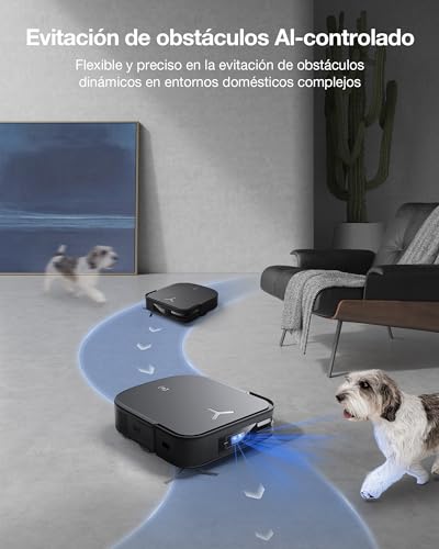 ECOVACS X2 Combo Robot Aspiradora 8700Pa portátil, robótica 8700pa con mapeo, Doble vacío automático, Trapeador de elevación de 15 mm, Limpieza de Agua Caliente