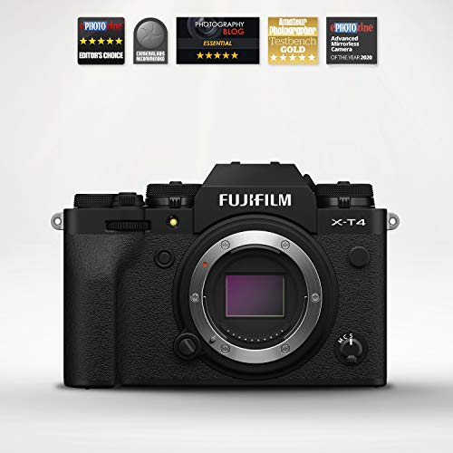 Fujifilm X-T4 - Cámara digital sin espejo de objetivo intercambiable, Color Negro