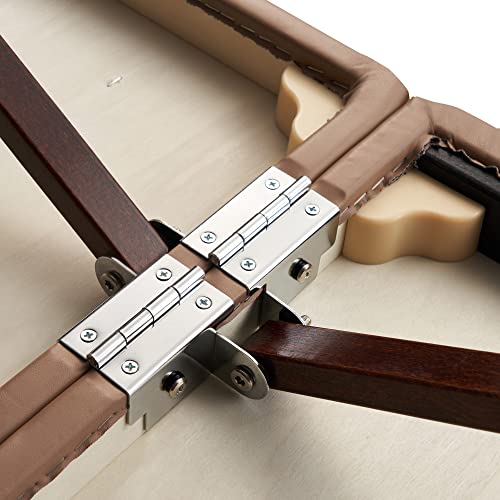 Master Massage Deauville Pro - Cuna de Masaje portátil (71 cm, Plegable, con Respaldo Ajustable sin Niveles), Color marrón Claro
