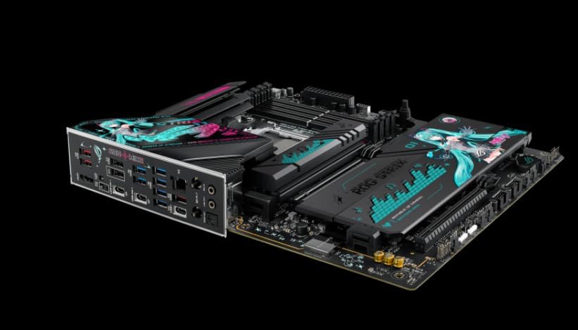 ASUS ROG STRIX X870E-H GAMING WIFI7 - Hatsune Miku Edition - Motherboard - ATX - Socket AM5 - AMD X870E Chipsatz - USB4, USB-C 3.2 Gen 2x2, USB-C 3.2 Gen2, USB 3.2 Gen 2, USB 3.2 Gen 1 - Wi-Fi 7, 5G