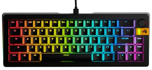Glorious Gaming GMMK 3 HE Med dynamiska avtryckare, Hall Effect, 8K uppdateringsfrekvens, MX- Och magnetbrytare, 65% kompakt, modulärt packningssystem, doubleshot PBT-tangenter, USA QWERTY - Svart