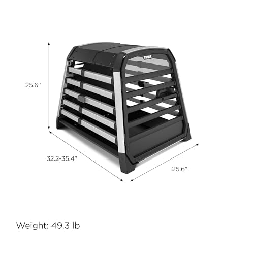 Thule Allax - Caja de Transporte para Perros, para Coche, Color Negro y Aluminio M