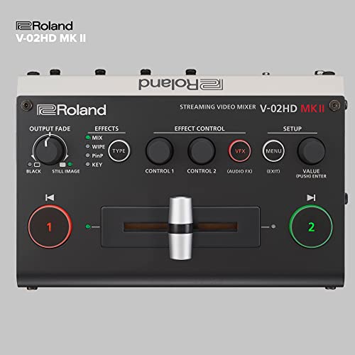 Roland V-02HD MK II Mezclador de vídeo para streaming, Black