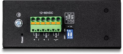 TRENDnet Interruptor de riel DIN gestionado Gigabit L2 Industrial de 16 Puertos, 16 Puertos Gigabit, Interruptor de Capa de Temperatura Ancha 2, Capacidad de conmutación de 32 Gbps, Negro, TI-G160i-M
