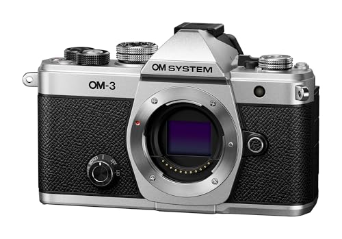 OM SYSTEM OM-3 Cámara del Sistema Micro Cuatro Tercios, Sensor apilado BSI de 20 MP, estabilización de Imagen de 5 Ejes, Plata