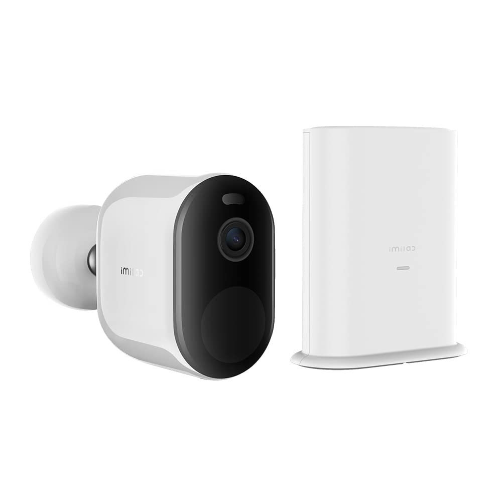 IMILAB Cámara Exterior inalámbrica Solar Color visión, PTZ cámara vigilancia 2.5 K con batería integrada, AI/PIR detección Humana, Audio bidireccional, Alexa/IP66, Panel Solar no Incluido