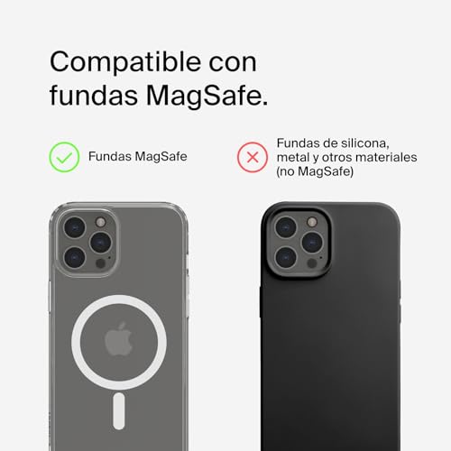 Belkin cargador MagSafe 3 en 1, certificación MFi, carga inalámbrica rápida portátil para serie de iPhone 15, iPhone 14, 13, 12, Apple Watch Series 9, 8 y posteriores, AirPods 2 y AirPods Pro