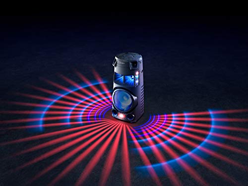 Sony MHC-V43D Party Speaker - Sistema de Audio de Alta Potencia Bluetooth con Sonido de Fiesta omnidireccional e iluminación Multicolor
