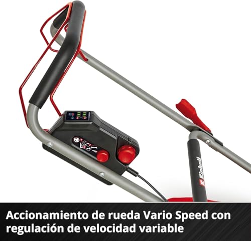 Einhell Professional Cortacésped con batería GP-CM 36/47 S Li BL Power X-Change (36 V, 47 cm de Ancho de Corte, hasta 700 m², sin escobillas, Cesta 65 L, Incl. 4x4,0Ah baterías, 2X Twincharger)