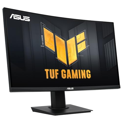 ASUS TUF Gaming VG24VQER - Monitor Gaming de 24 Pulgadas, Full HD, Curvo, 180 Hz, ELMB Sync, FreeSync, 1 ms MPRT, DisplayWidget Center