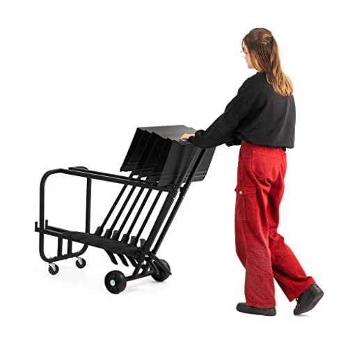 Manhasset Carro de almacenamiento corto para atriles, negro
