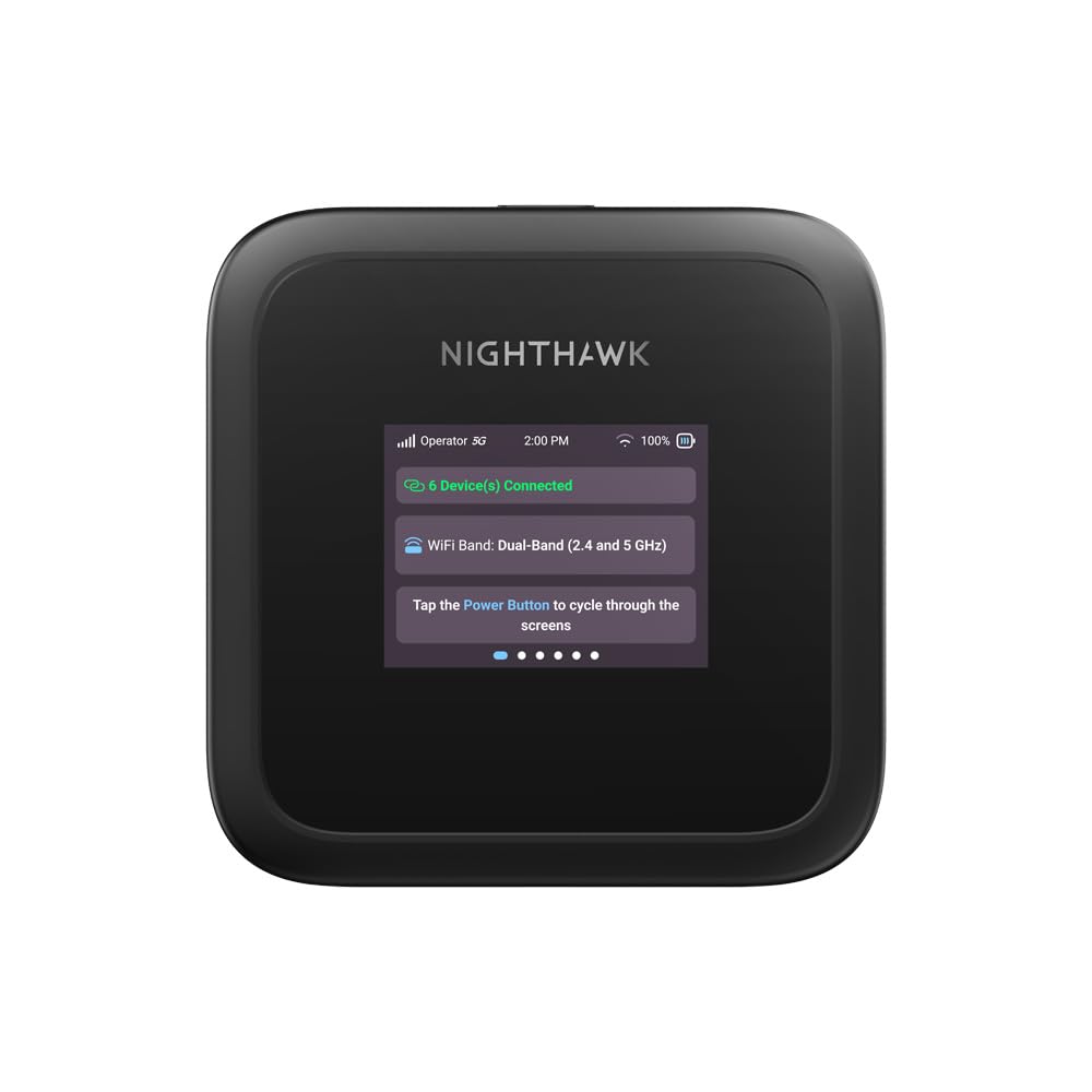 NETGEAR Nighthawk M6 Pro (MH3150), Router 5G con Ranura Sim Desbloqueada, Hotspot WiFi 5G Portátil, Router Módem Móvil 5G para Hogary Negocio, 5G & 4G MiFi, WiFi 6, hasta 32 Dispositivos