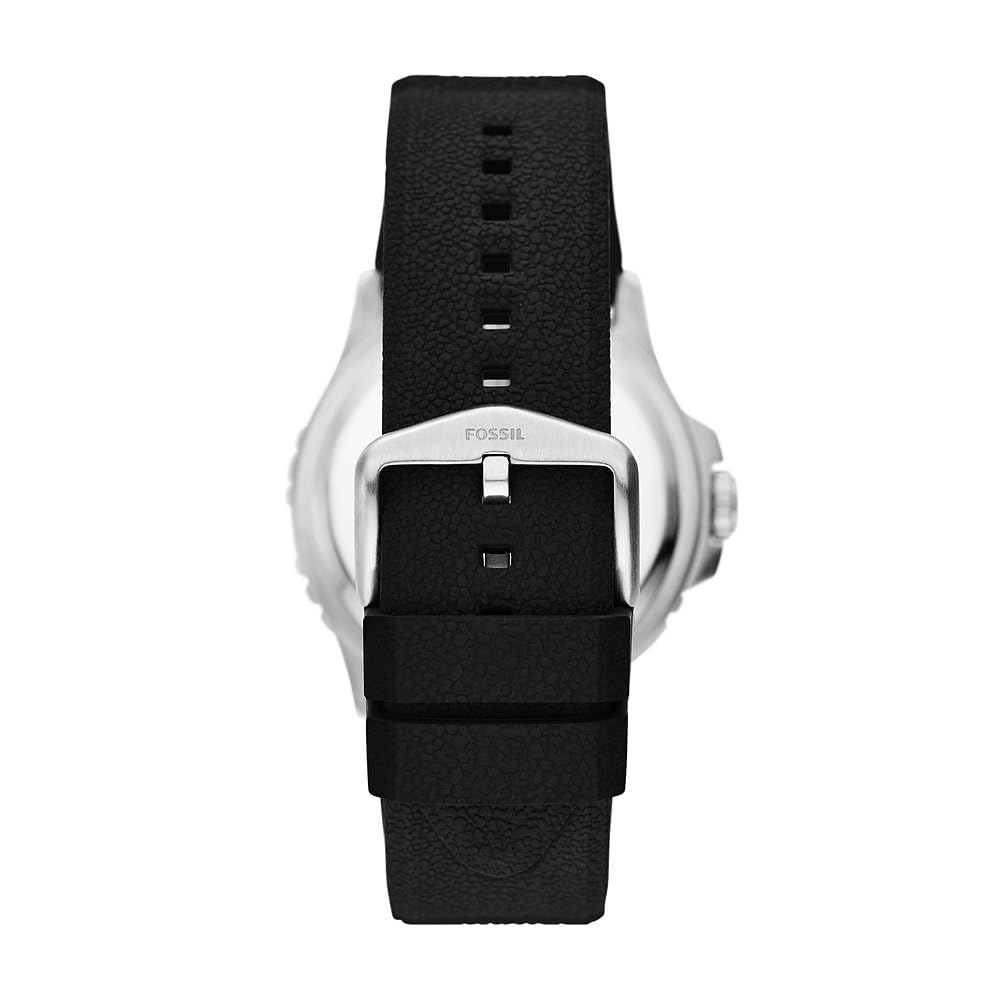 Fossil Reloj Analógico para Hombre de Cuarzo con Correa en Acero Inoxidable FS6036, Negro