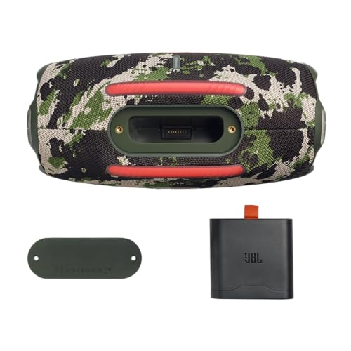 JBL Xtreme 4 Musikbox in Camouflage – Tragbare Bluetooth-Lautsprecher-Box mit tiefem Bass, KI-Sound-Boost und integrierter Powerbank – Wasserfest und staubfest ohne PD-Adapter – 24 Laufzeit