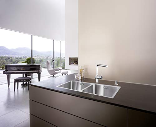 Blanco 522985 Fregadero de cocina de acero inoxidable, 400mm/400mm