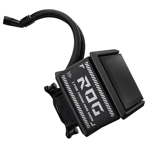 Asus ROG Ryuo IV SLC 360 ARGB - Sistema de refrigeración líquida todo en uno para CPU; tubos más cortos; pantalla AMOLED curva de 6,67 pulgadas que admite vídeo o información personalizada del sistema
