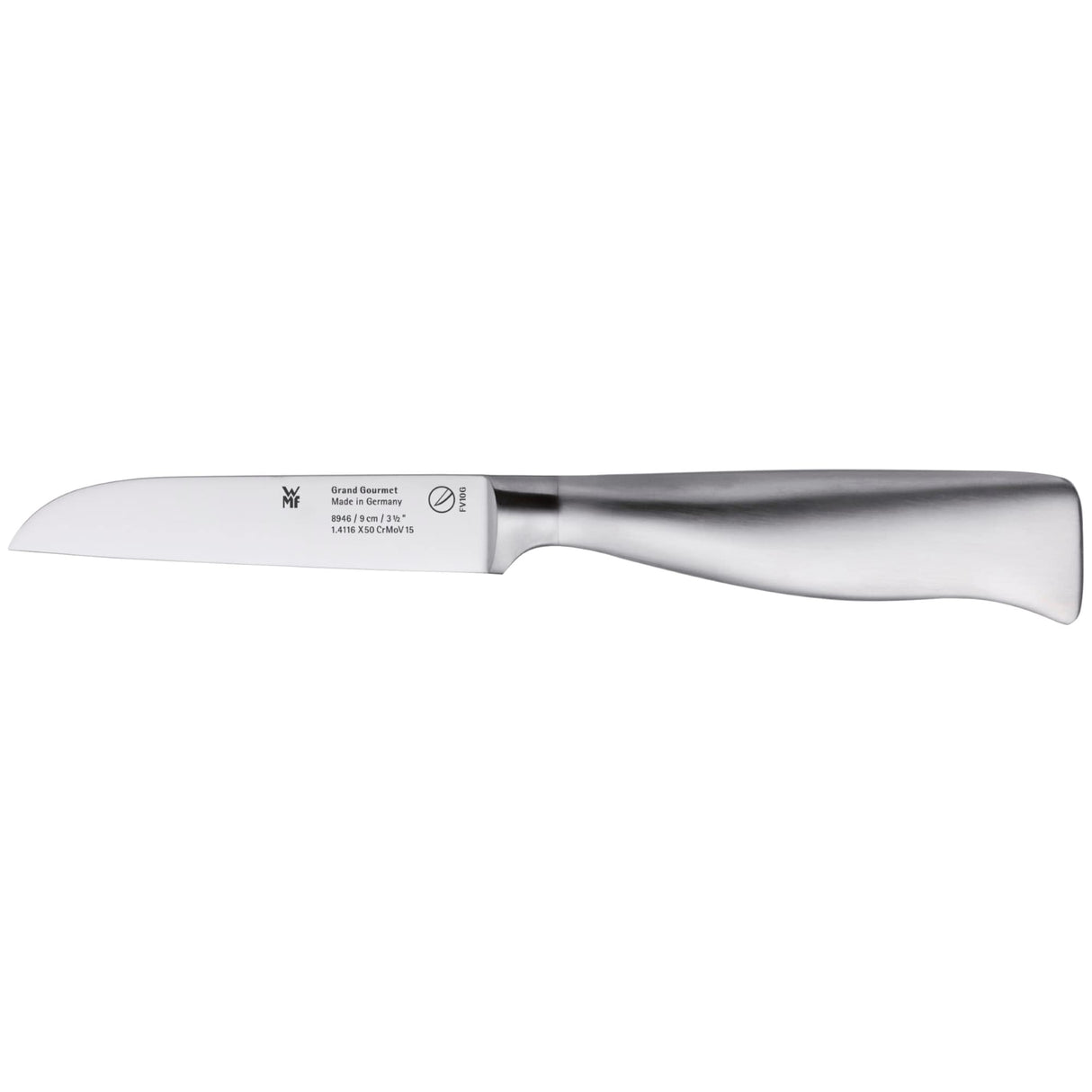 WMF Grand Gourmet - Juego 6 Piezas, 4 Cuchillos con Hoja Insertada de Acero Templado Completamente Forjado y Tijeras Multiusos con Soporte FlexTec de Acero Inoxidable