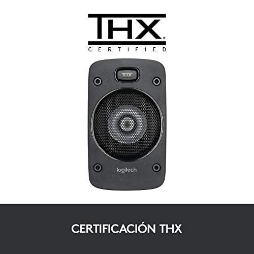 Logitech Z906 5.1 Sistema de Altavoces Sonido Envolvente THX, Certificado Dolby and DTS, 1000 W de Pico, Multi-Dispositivos, Entradas Audio Múltiples, Enchufe UK, PC/PS4/Xbox/TV, Color Negro