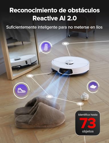 roborock S8 MaxV Ultra Robot Aspirador Base de Carga Todo en uno, FlexiArm Design, Aspiradora y friegasuelo 10.000 Pa, DuoRoller Riser, VibraRise 3.0, HyperForce, Reactive Al 2.0, Blanco