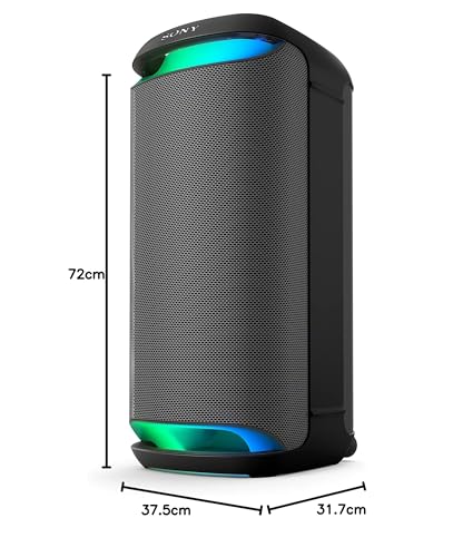 Sony SRS-XV800 Altavoz Inalámbrico para Fiestas con Sonido Potente 360° y Mega Bass, 25 Horas Batería, Portátil, para Interiores y Exteriores, Iluminación, Karaoke