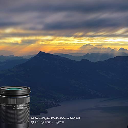 Olympus OM-D E-M10 Mark III Kit, Micro Four Thirds System Camera (16 MP, 5-Axis Image Stabilisation, Electronic Viewfinder) + M.Zuiko 14-42mm EZ Zoom Lens + M.Zuiko 40-150mm Tele Zoom, Silver/Black