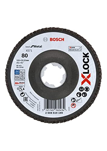 Bosch Accessories, Professional X-LOCK Paquete de sistema Kit universal y Miniamoladora GWX 750-115 X-LOCK, para Multi Material, Metal, Cerámica, Ø 115 mm, Accesorio Amoladoras Angulares