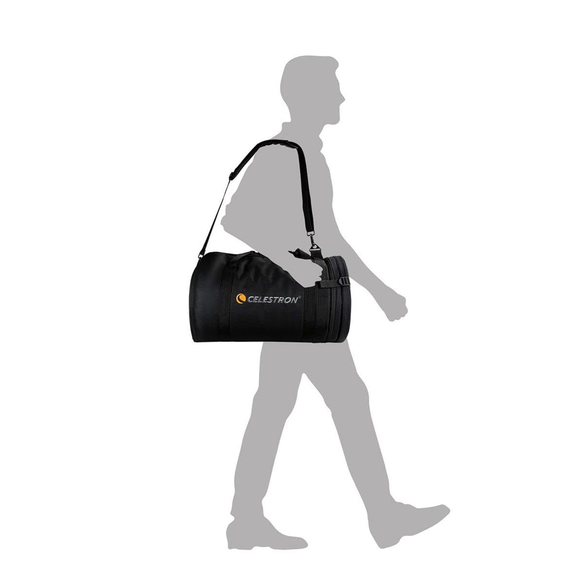 Celestron 94026 Bolsa para telescopio de 8” para tubos ópticos Schmidt Cassegrain y EdgeHD – Estuche resistente al agua duradero con compartimentos protectores, bolsillo para accesorios, correa, negro