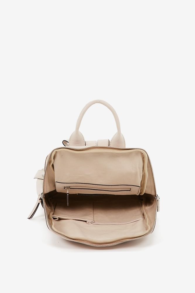 Abbacino Mochila de mujer en piel troquelada beige
