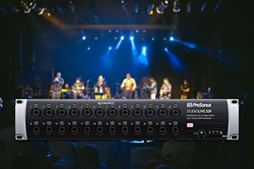 PreSonus StudioLive 32R, 34 entradas, Mezclador de rack de 32 canales, caja de escenario e interfaz de audio