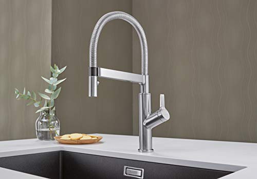 BLANCO 522407 SOLENTA-S Senso UltraResist Grifo de Cocina Acero Inoxidable Acabado, 230 V, Pvd Steel, Sensor