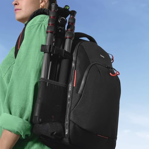 Hama Ramble II Duo - Trípode para cámara 2 en 1 y Soporte para teléfono móvil con Soporte para teléfono móvil, trípode Estable y Ligero de Carbono, trípode para Fotos de 3 Posiciones Extensible máx.