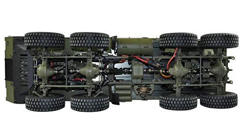 Amewi U.S. Camión 8 x 8 volquete 1:12, vehículo Militar teledirigido, Color Verde (22437)