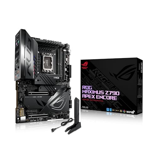 ASUS ROG Maximus Z790 Apex Encore Intel Z790 Placa Base (LGA 1700 ATX, 24+0+2 etapas de Potencia, DDR5, Kit de Ventilador de Memoria ROG, Ranura M.2 PCIe 5.0 integrada, Intel Wi-Fi 7)