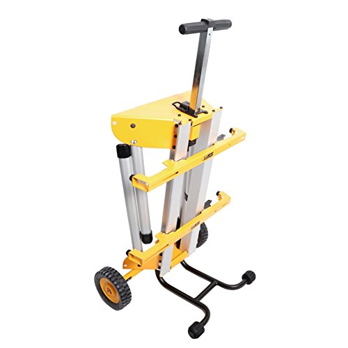 DEWALT DE7400-XJ - Mesa de Trabajo para Sierras con Ruedas de Alta Resistencia, Soporte Estacionario Ligero y Fácilmente Transportable en Aluminio, 83x91cm, Peso 15,5kg, Carga Máxima de Uso 68kg