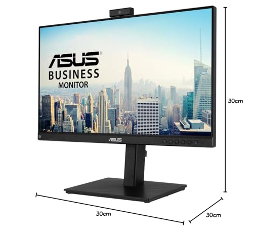 ASUS BE24EQSK - Monitor Profesional de 23.8" FullHD (1920x1080, IPS, 16:9, HDMI, Display Port, 60 Hz, 5 ms, Altavoces 2W x2, cámara Web 2.0M, antiparpadeo, luz Azul de Baja Intensidad), Negro